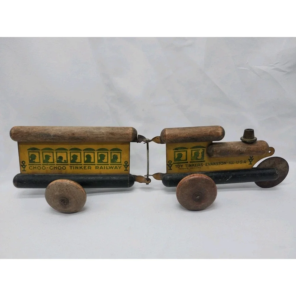 Vintage 1920s Toy Tinkers Choo-Choo Tinker Railway Pull Toy - Evanston, IL